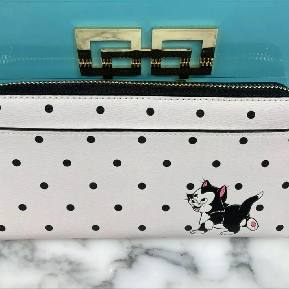 disney x kate spade new york other minnie mouse large continental wallet white